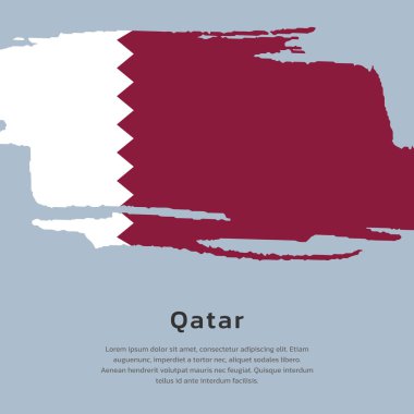 Illustration of Qatar flag Template