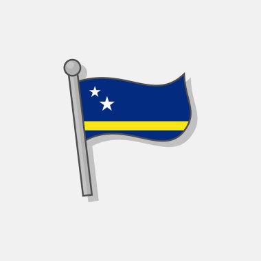 Illustration of Curacao flag Template