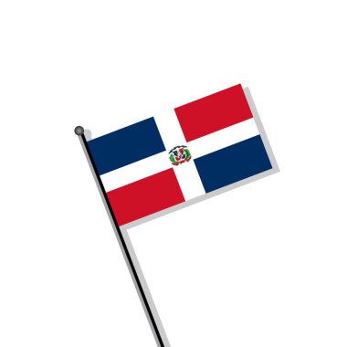 Illustration of Dominican Republic flag Template