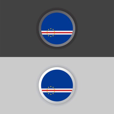 Illustration of Cape Verde flag Template