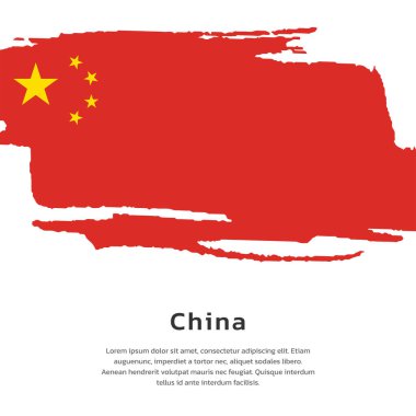 Illustration of China flag Template