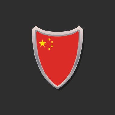 Illustration of China flag Template