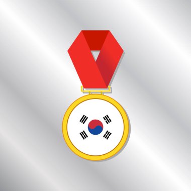 Illustration of South Korea flag Template