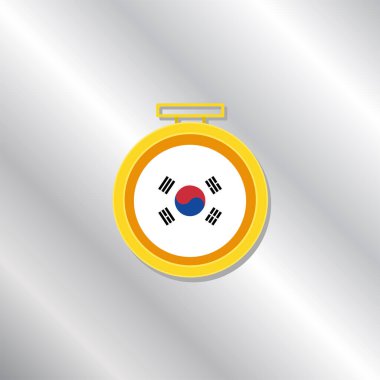 Illustration of South Korea flag Template