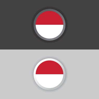 Illustration of Indonesia flag Template