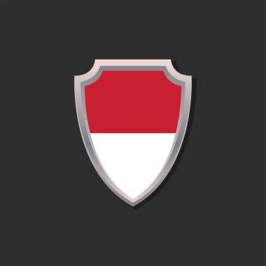 Illustration of Indonesia flag Template