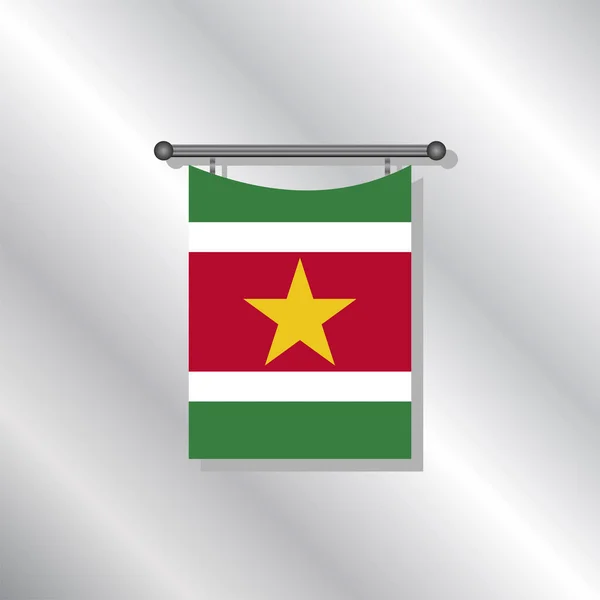 スリナム旗テンプレートのイラスト — ストックベクタ