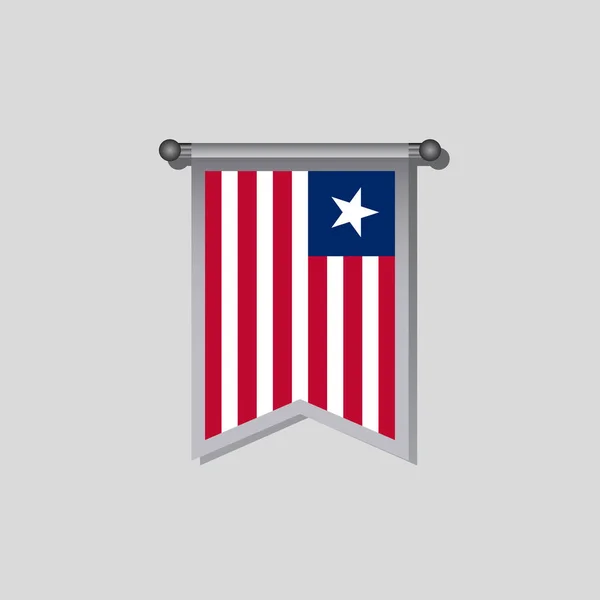 Illustration Liberia Flag Template — Stockvektor