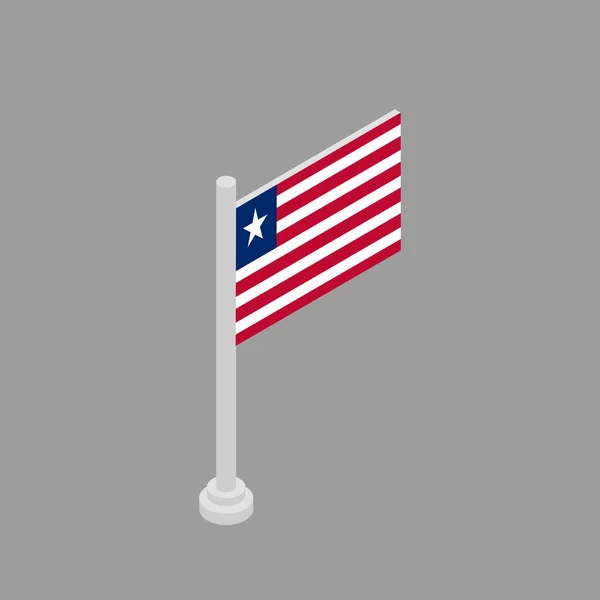 Illustration Liberia Flag Template — Stok Vektör