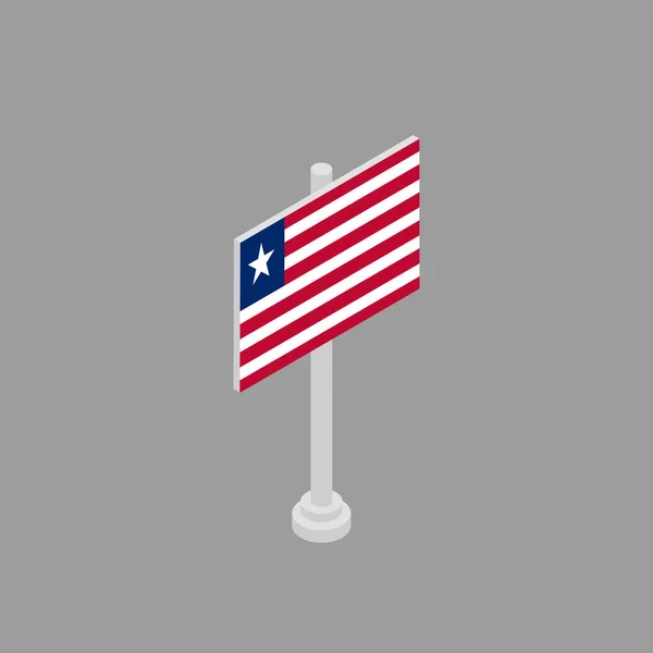 Illustration Liberia Flag Template — ストックベクタ