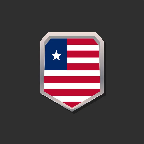 Illustration Liberia Flag Template — Stock Vector
