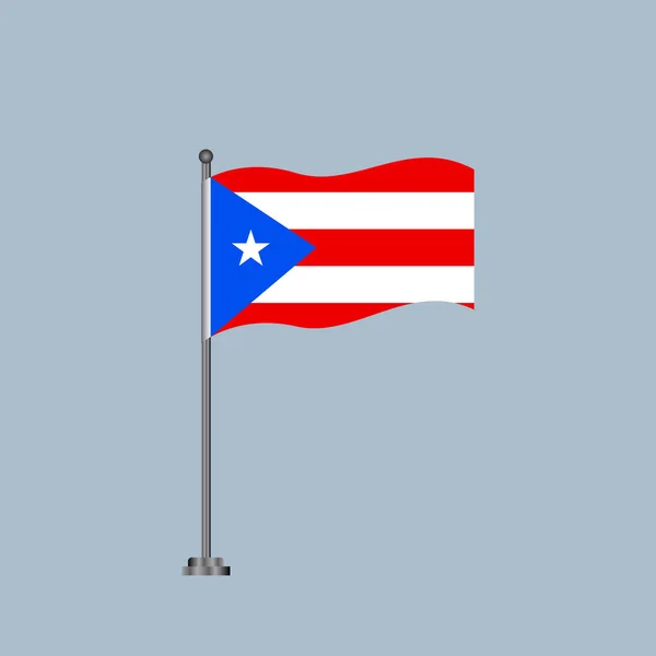 Illustration Puerto Rico Flag Template — Stock Vector