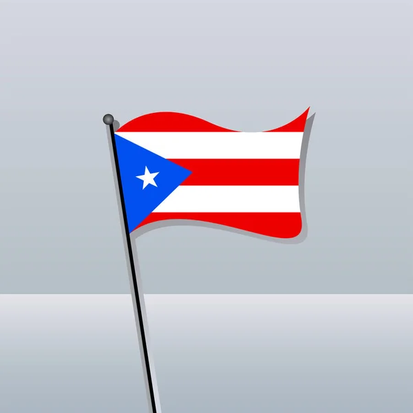 Illustration Puerto Rico Flag Template — Stock Vector