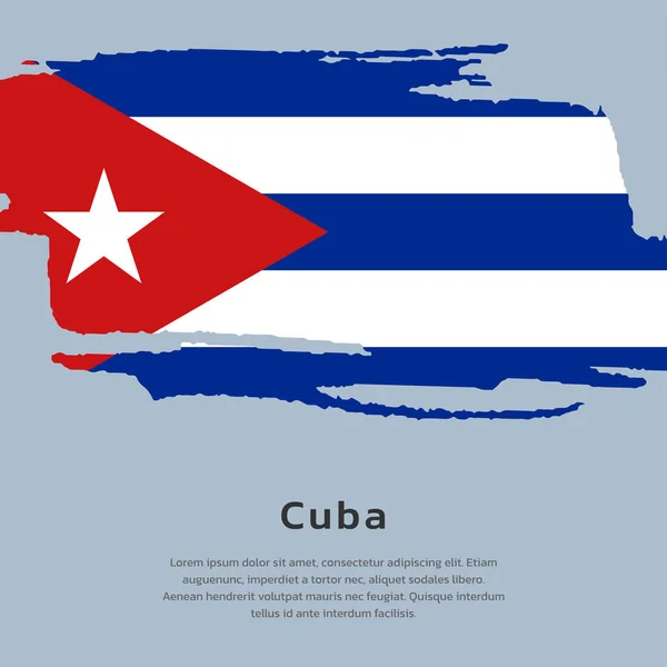 Illustrazione Del Modello Bandiera Cuba — Vettoriale Stock