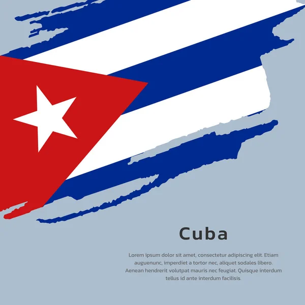 说明古巴国旗模板 — 图库矢量图片