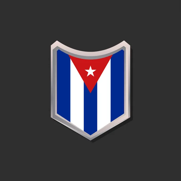 Ilustração Modelo Bandeira Cuba —  Vetores de Stock