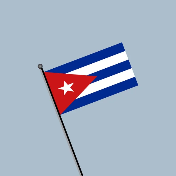 Ilustracja Szablonu Bandery Kuby — Wektor stockowy