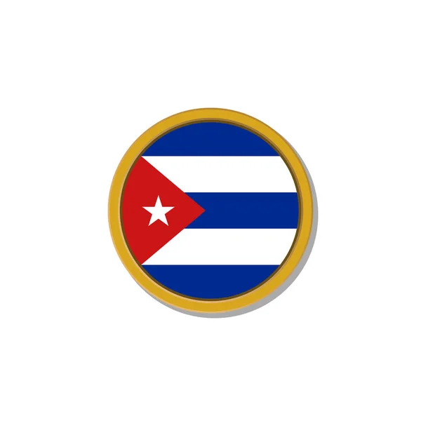 Plantilla Bandera Cuba — Archivo Imágenes Vectoriales