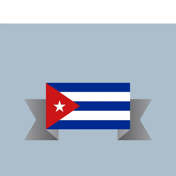 Plantilla Bandera Cuba — Archivo Imágenes Vectoriales
