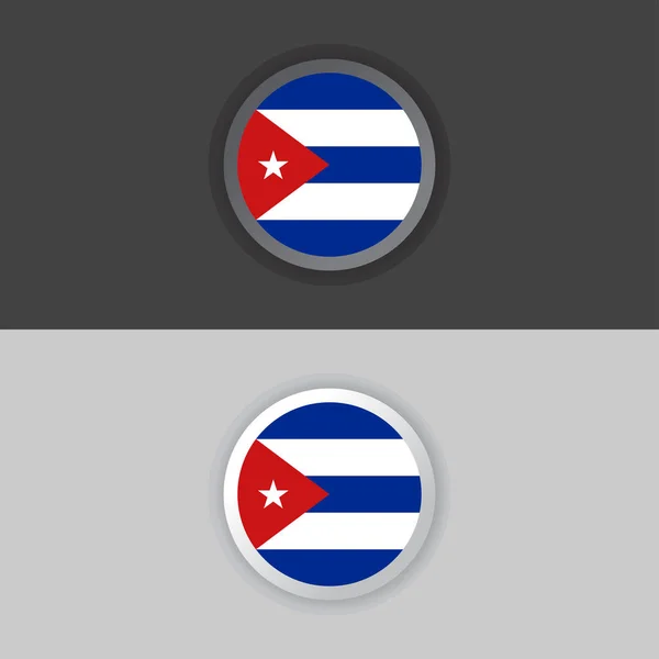 Illustration Modèle Drapeau Cuba — Image vectorielle