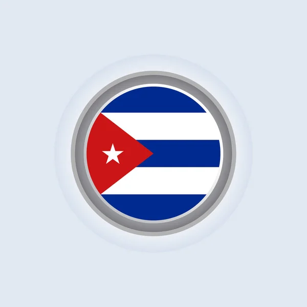 Ilustração Modelo Bandeira Cuba — Vetor de Stock