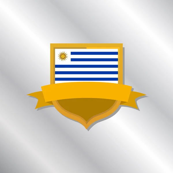 Illustration Uruguay Flag Template — Vetor de Stock