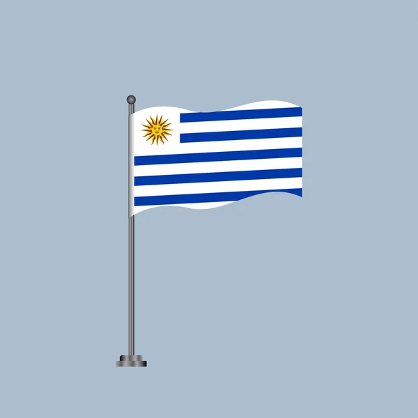 Illustration Uruguay Flag Template —  Vetores de Stock