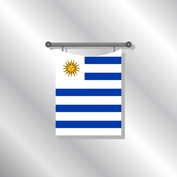 Illustration Uruguay Flag Template — Archivo Imágenes Vectoriales