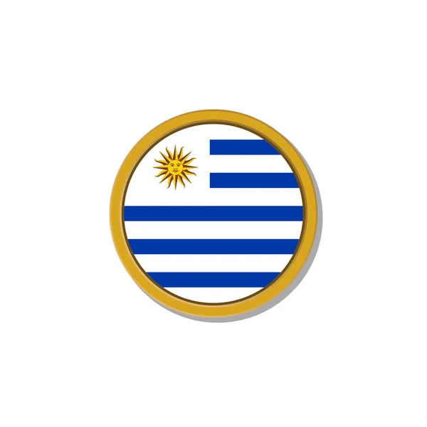 Illustration Uruguay Flag Template — Stock Vector
