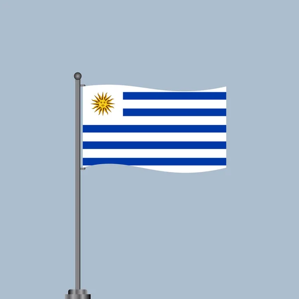 Illustration Uruguay Flag Template — Stock Vector