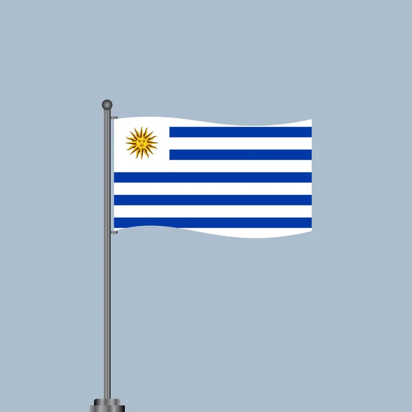 Illustration Uruguay Flag Template — ストックベクタ