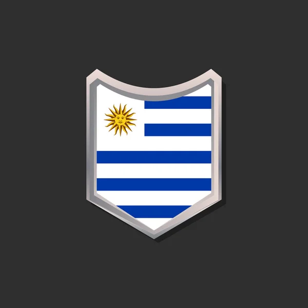 Illustration Uruguay Flag Template — ストックベクタ