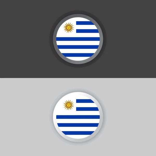 Illustration Uruguay Flag Template — Stok Vektör