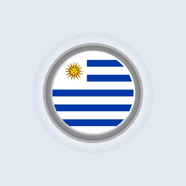 Illustration Uruguay Flag Template — Vector de stock