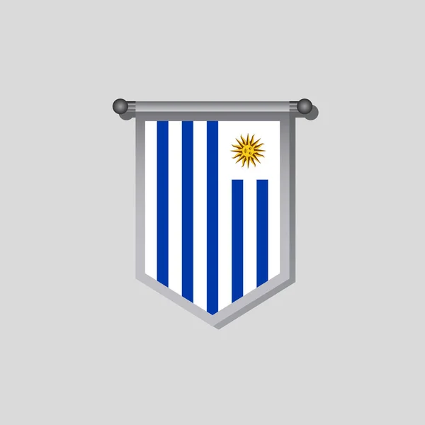 Illustration Uruguay Flag Template — Archivo Imágenes Vectoriales
