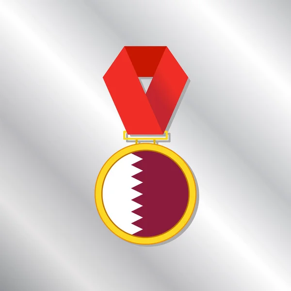 Illustration Qatar Flag Template — Stock Vector