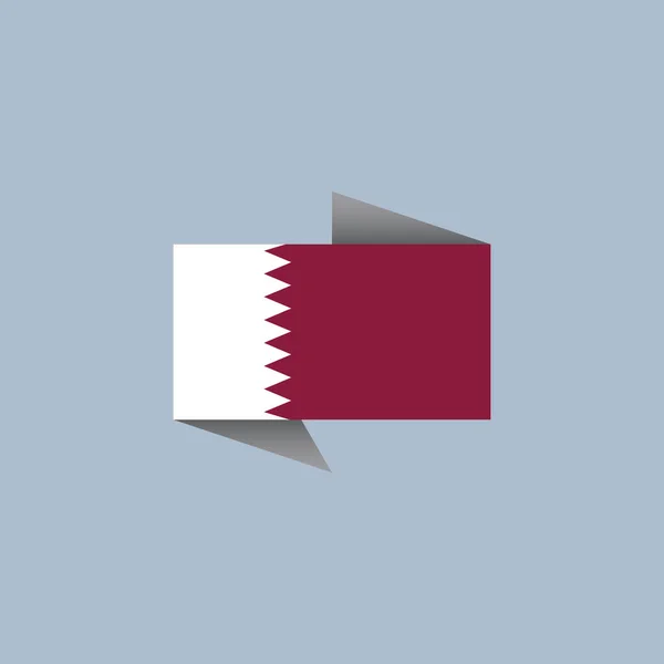 Illustration Qatar Flag Template — Image vectorielle