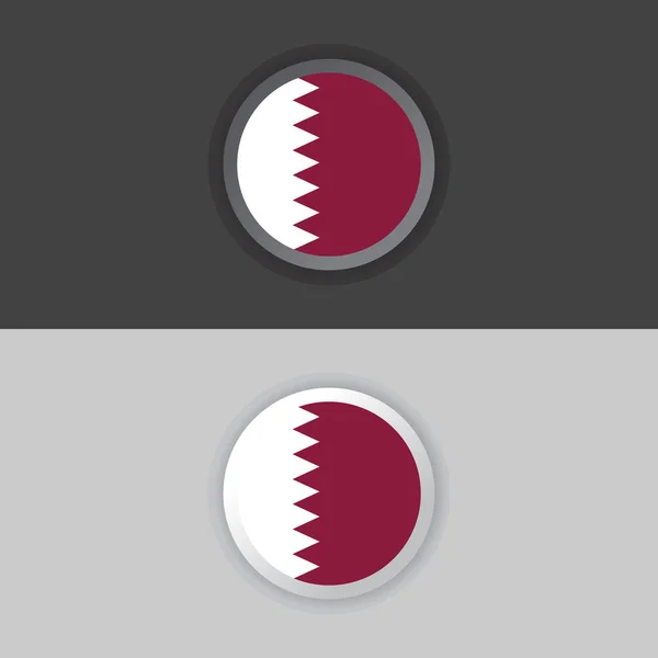 Illustration Qatar Flag Template — Vetor de Stock