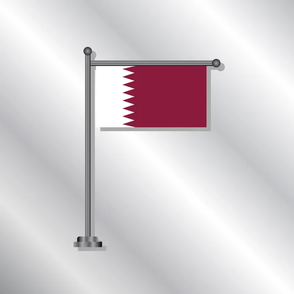 Illustration Qatar Flag Template — Image vectorielle