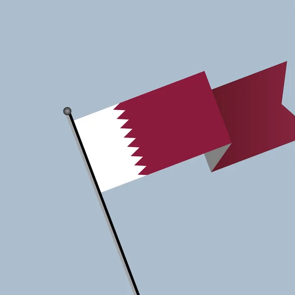Illustration Qatar Flag Template — Vetor de Stock