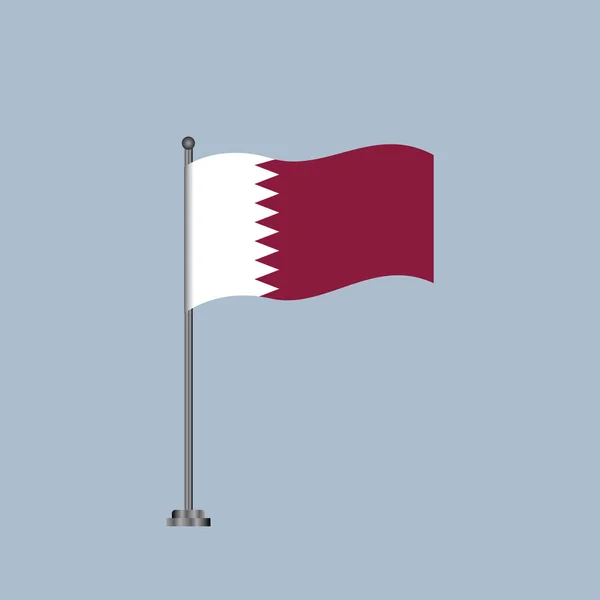 Illustration Qatar Flag Template — Wektor stockowy