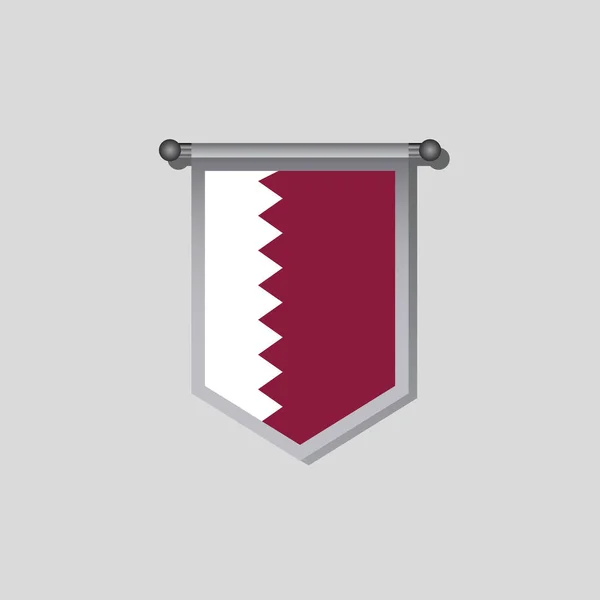 Illustration Qatar Flag Template — Stok Vektör