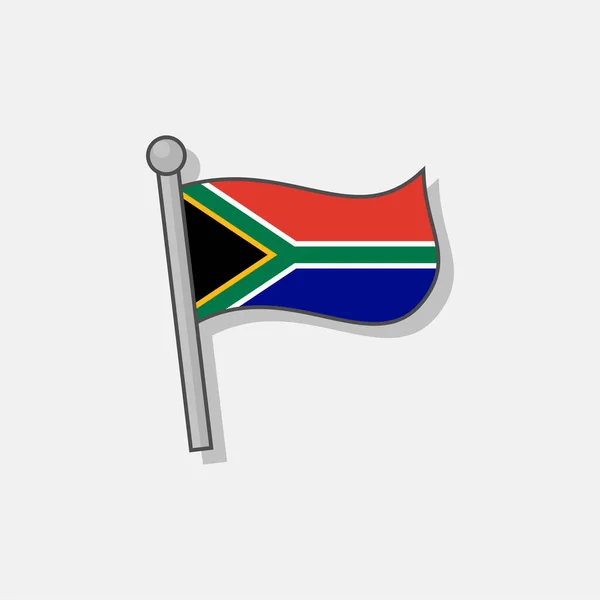 Illustration South Africa Flag Template — ストックベクタ