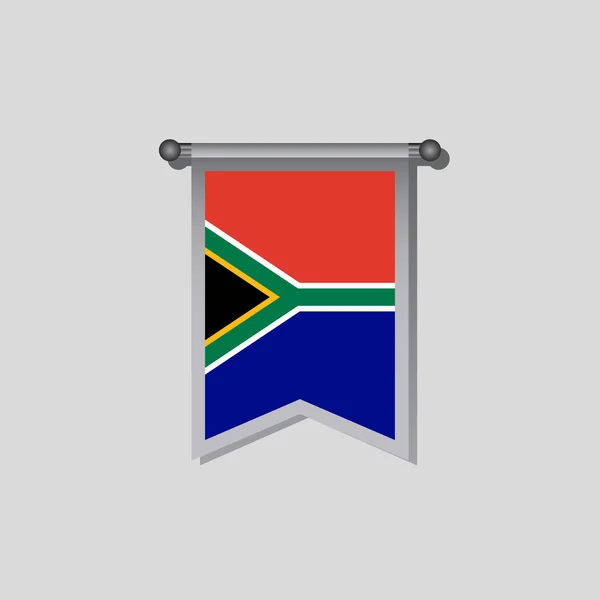 Illustration South Africa Flag Template — Vetor de Stock