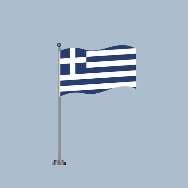 Illustration Greece Flag Template — Stock Vector