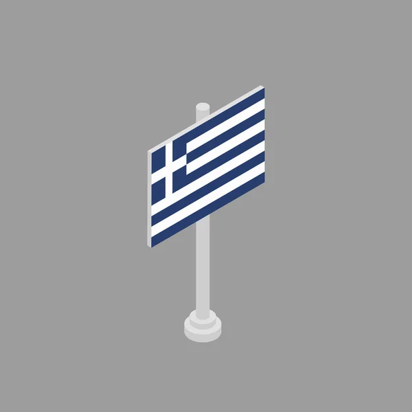 Εικονογράφηση Του Προτύπου Σημαίας Ελλάδας — Διανυσματικό Αρχείο
