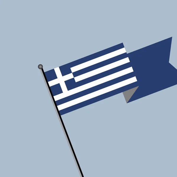 Illustration Greece Flag Template — Stok Vektör