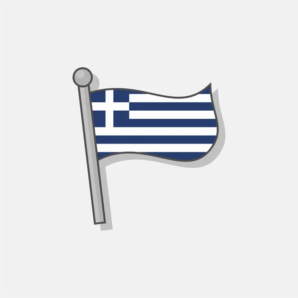 Illustration Greece Flag Template — Stock vektor