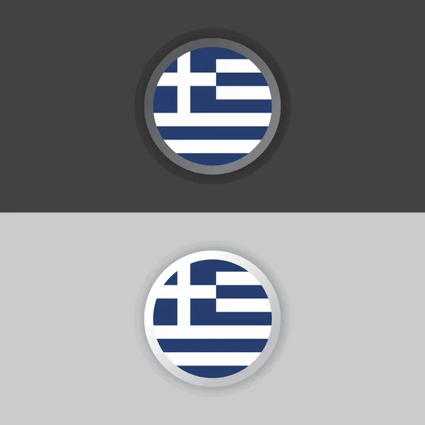 Illustration Greece Flag Template — Vettoriale Stock