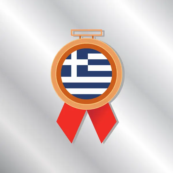 Illustration Greece Flag Template — Stockvektor